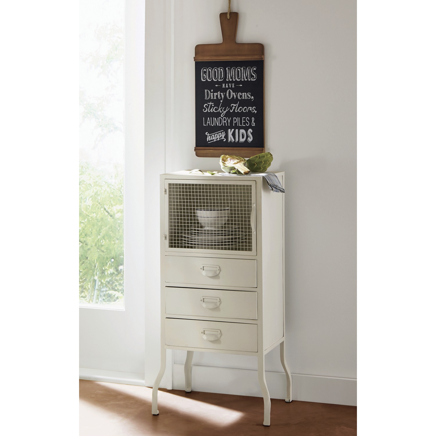 Metal Cream Country Door