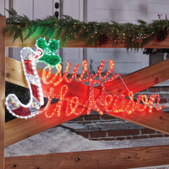 Jesus is the Reason Lit 3-D Sign, , large