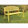Colorful Garden Bench, Lemon Yellow, large