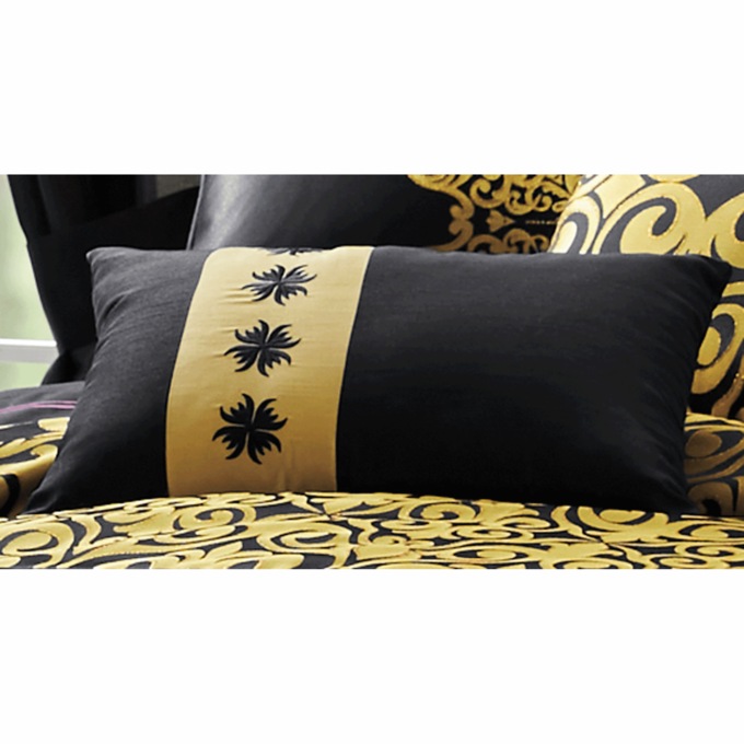 Kismet Woven Jacquard Embroidered Pillow, , large