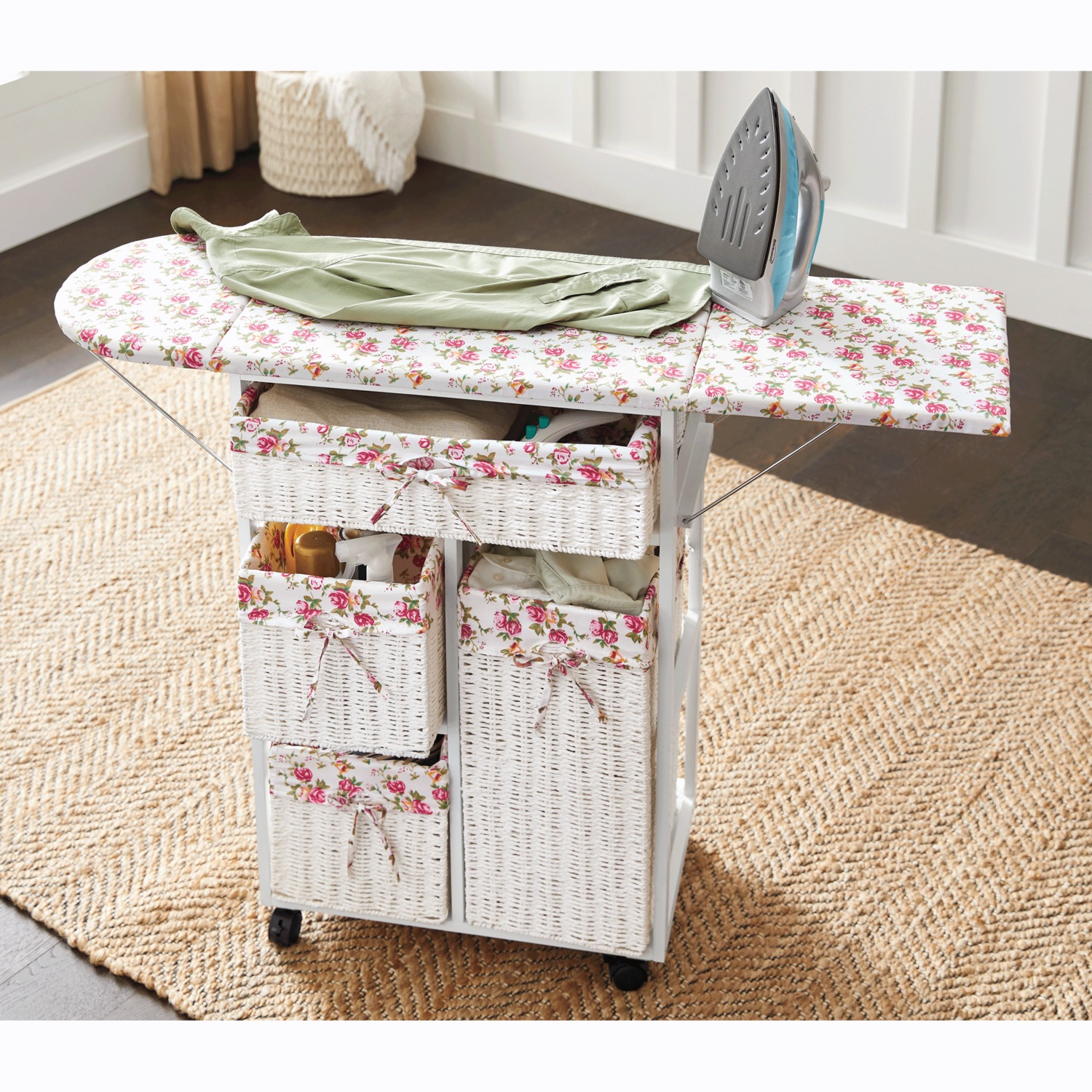 Everly Ironing Cart with Storage | Country Door
