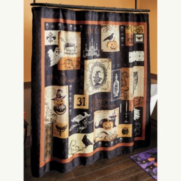 Holiday Shower Curtain, Halloween, large