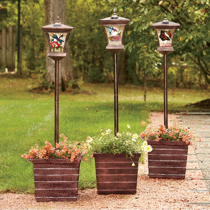 Small solar deals lights for planters