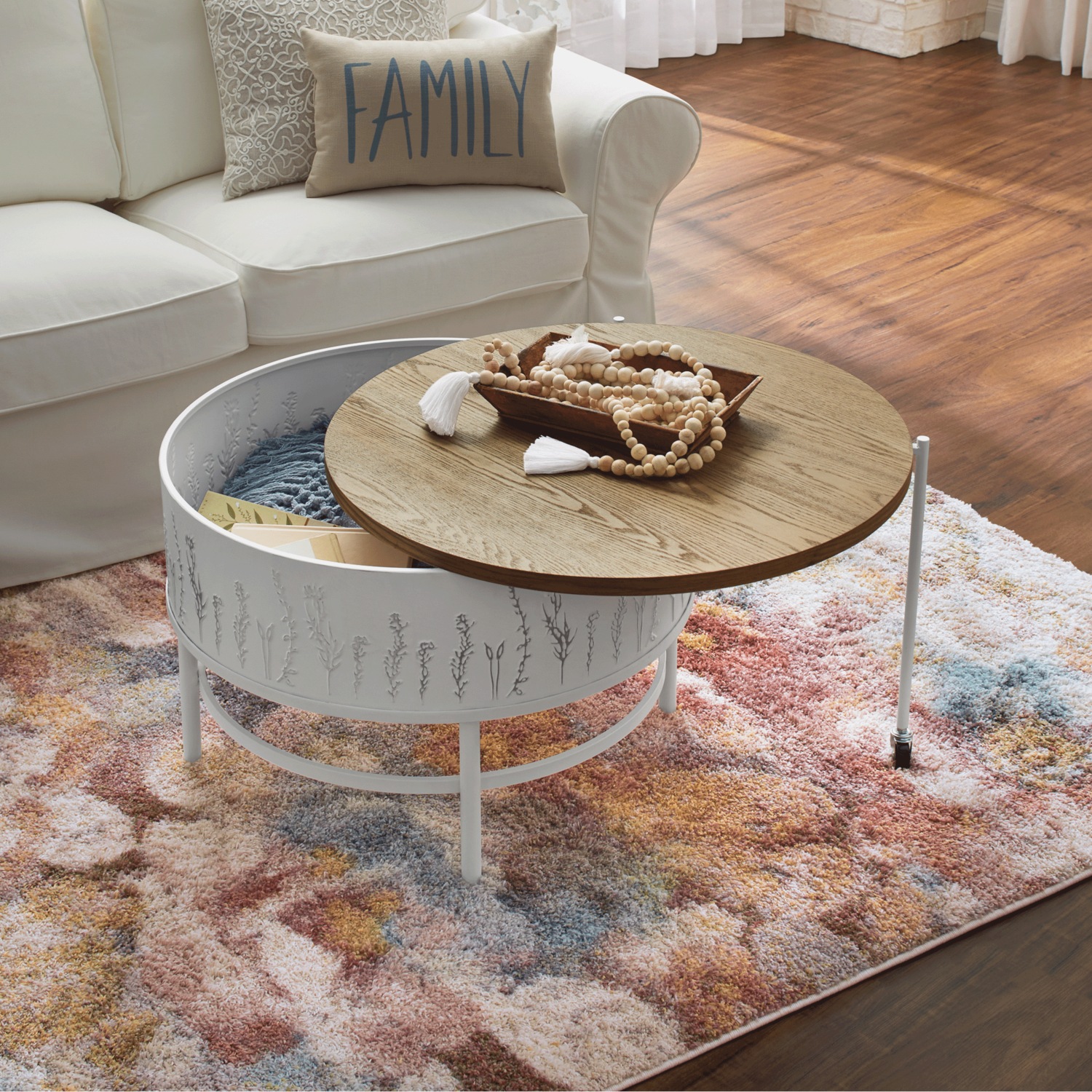 Flower Garden Expandable Coffee Table Country Door