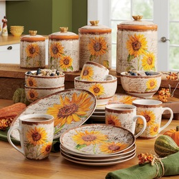 Scripted Sunflower Kitchenware Sets, , large