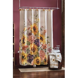 Maren Colorful Floral Shower Curtain, , large