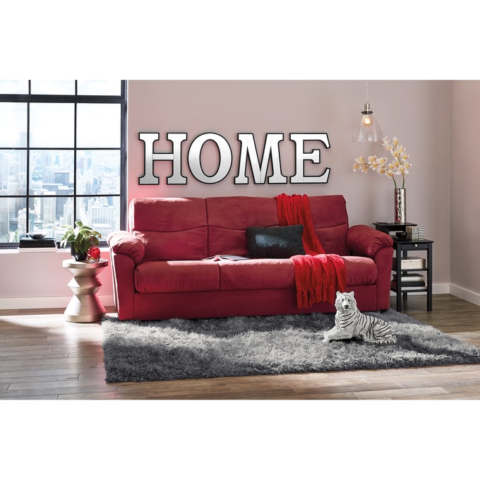 Super Plush Convertible Sofa Bed with Storage, Red, large