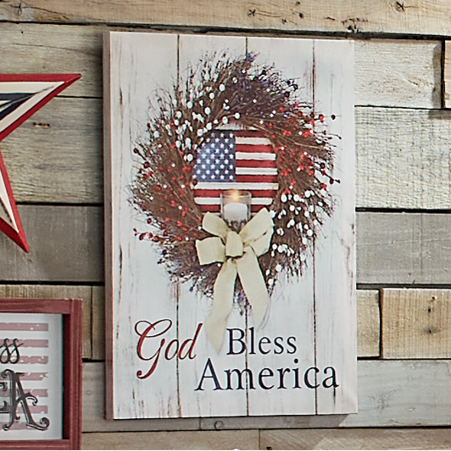 LED Americana Canvas Country Door