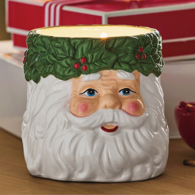 Ceramic Santa Candle, , large