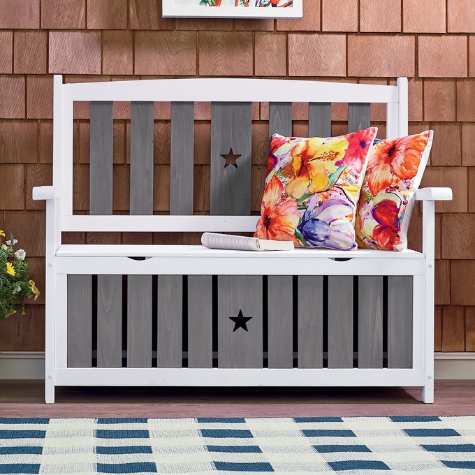 Garden bench storage 2025 seat