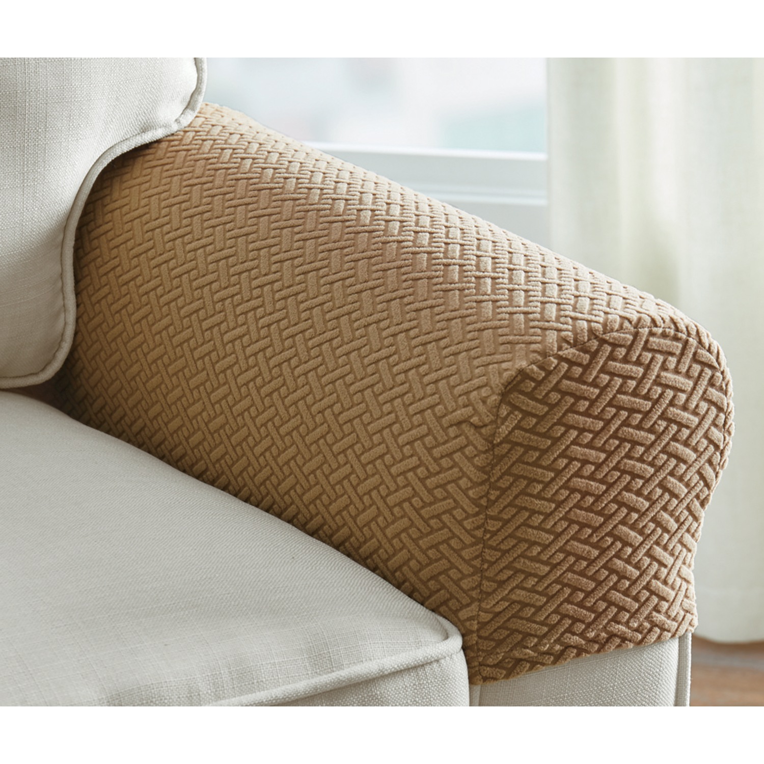 Set of 2 Upholstered Furniture Arm Protectors Country Door