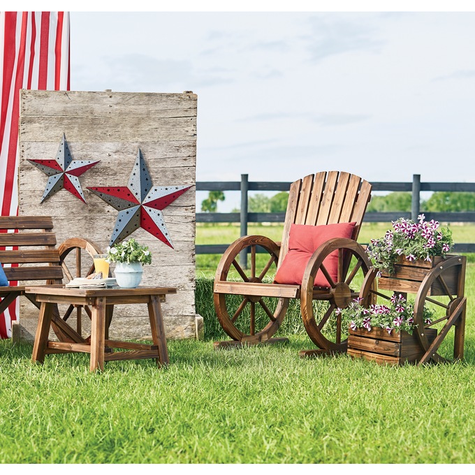 Wagon Wheel Tiered Planter, , large