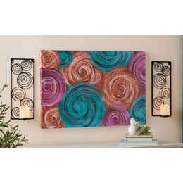Glitter Swirl Canvas and Sconces - Buy Both and Save, , large