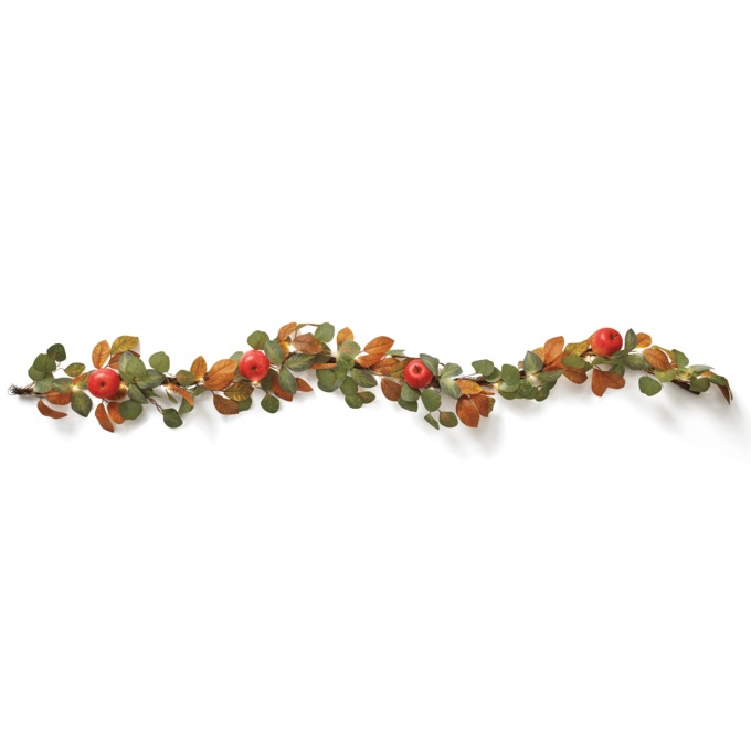 Lit Harvest Apple Garland, Multi, large