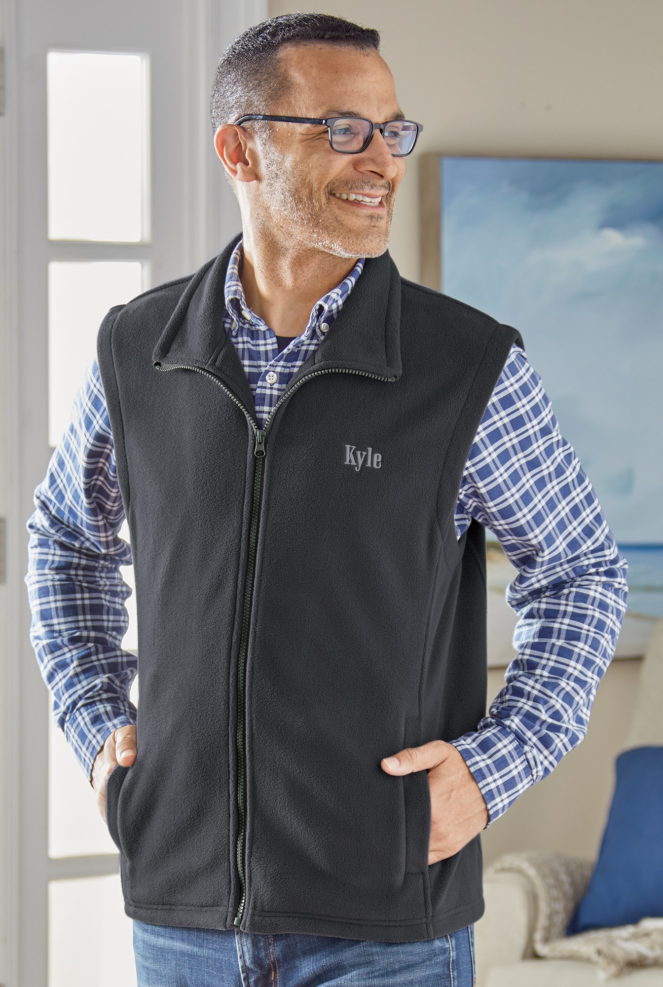Men's Personalized Fleece Vest 