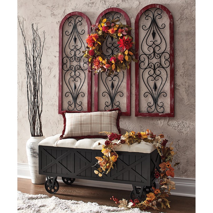 Scarlett Arched Scroll Window Wall Décor, , large