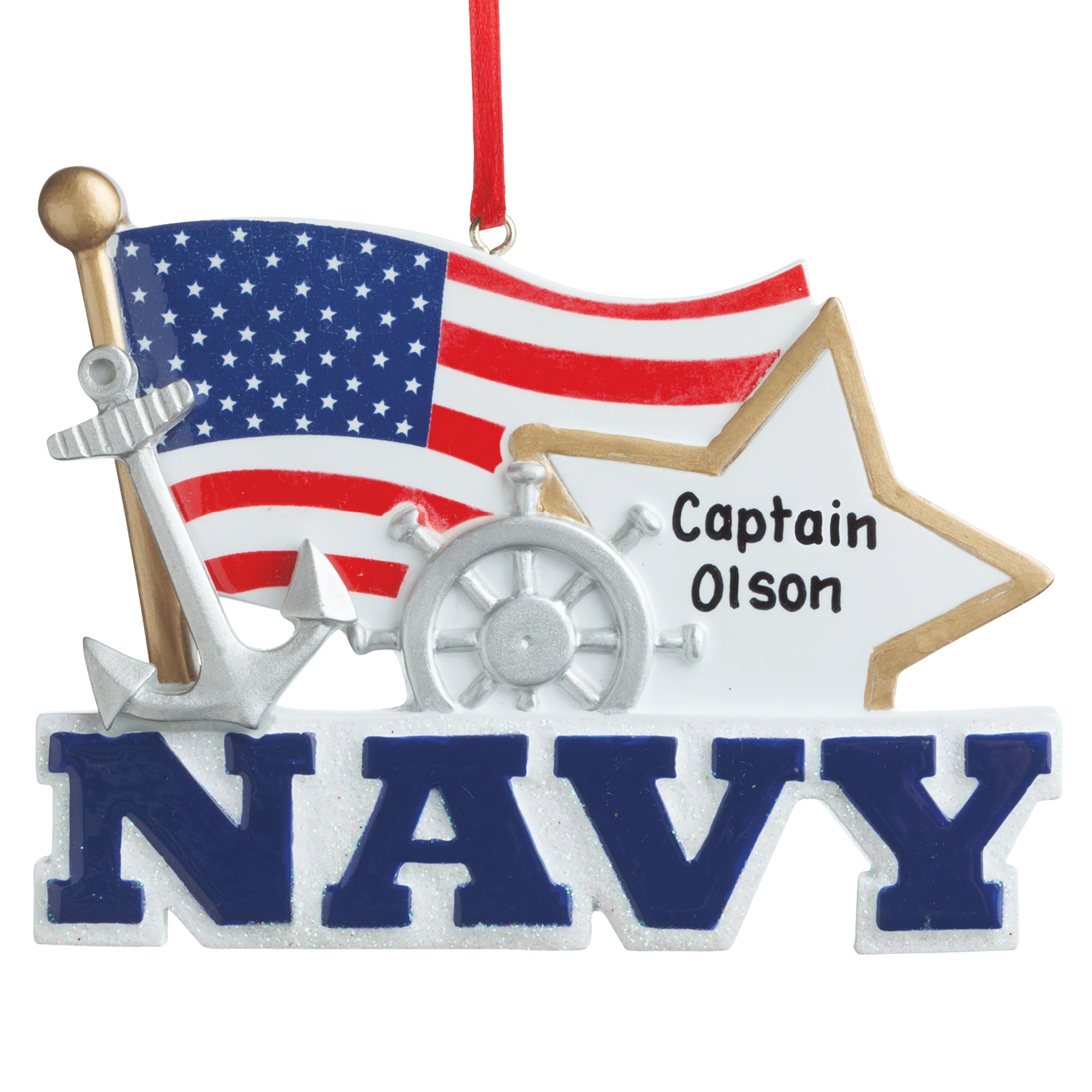 Personalized Military Ornament, , large