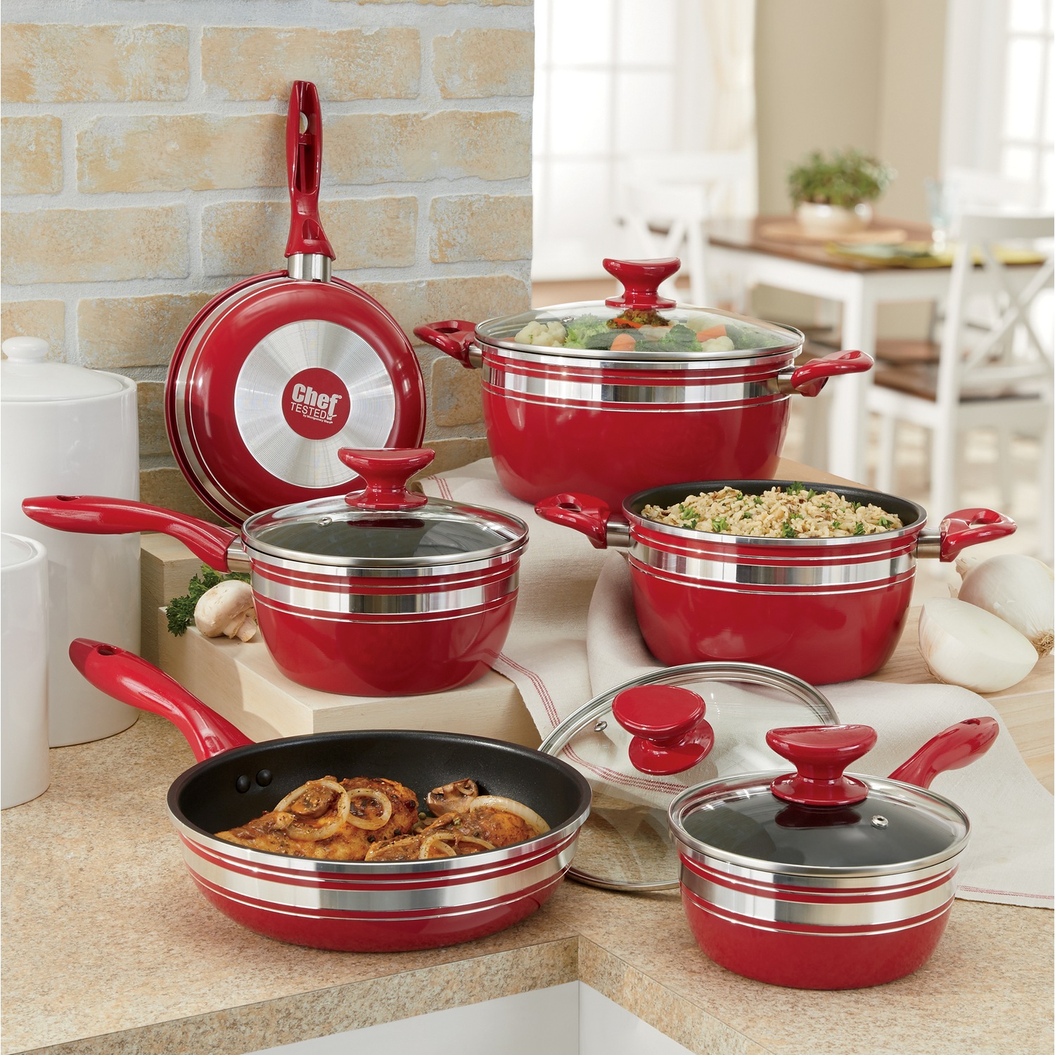 10Piece Chef Tested® Banded Cookware Set Country Door