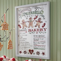Vintage Gingerbread Recipe Wall Art, , large
