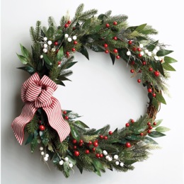 Frosty Half Wreath, , large