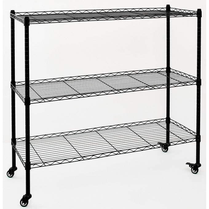 3-Tier Wide Mobile Tower Shelves, , large