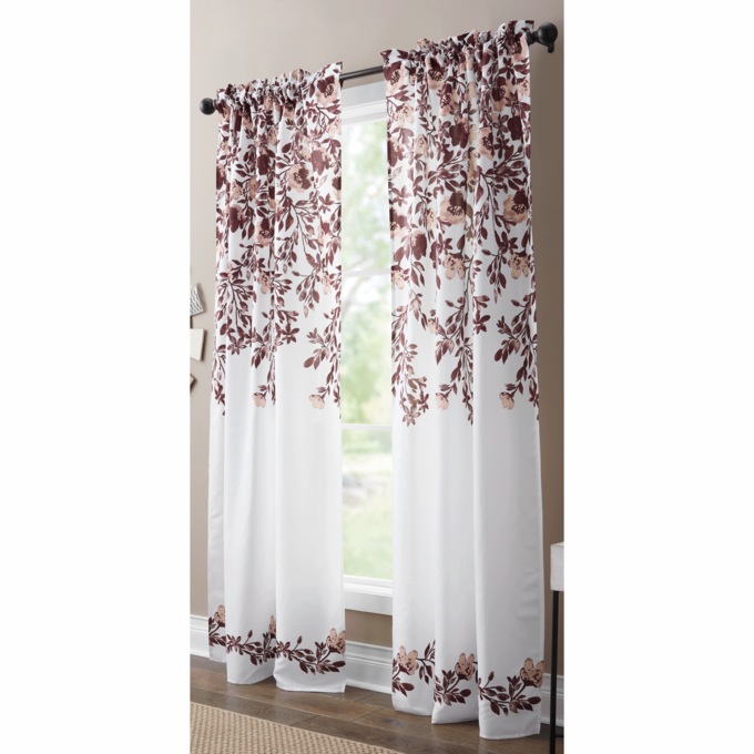 Cascading Floral Panel, Blush, large