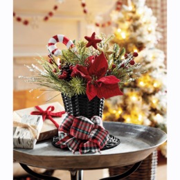 Snowman Hat Floral Arrangement, , large