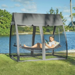 Canopy Sling Bed with Netting, , large