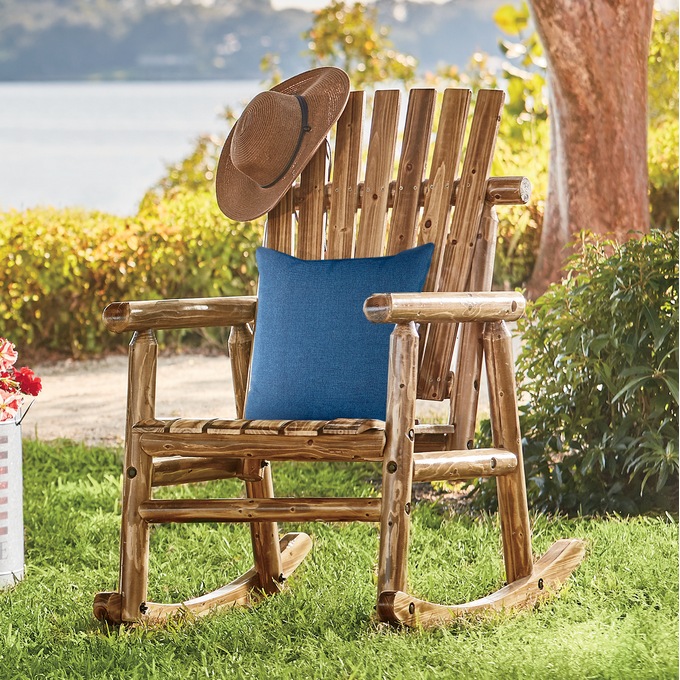 Charred Rustic Rocking Chair, , large