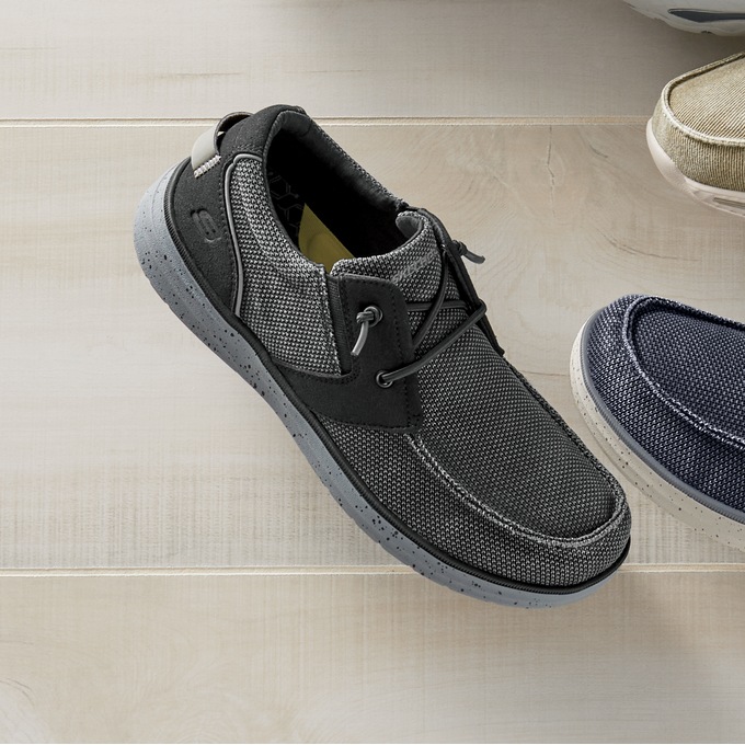 Skechers relaxed fit mens silver deals