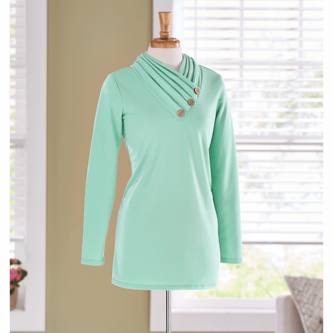 Cathy Cowl Neck Tunic, , large