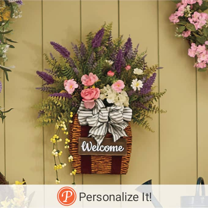 Outdoor Personalized Hanging Basket, , large