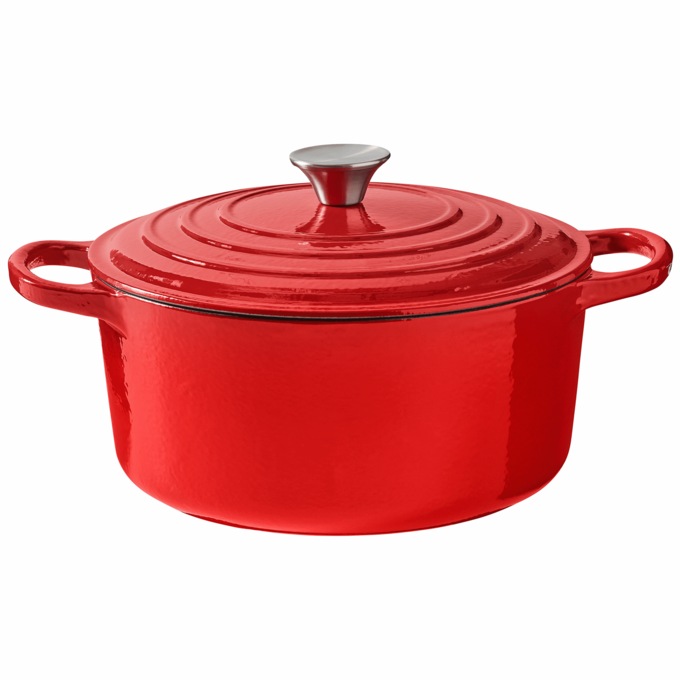 Enameled Cast Iron Cookware 5-Qt. Casserole with Lid