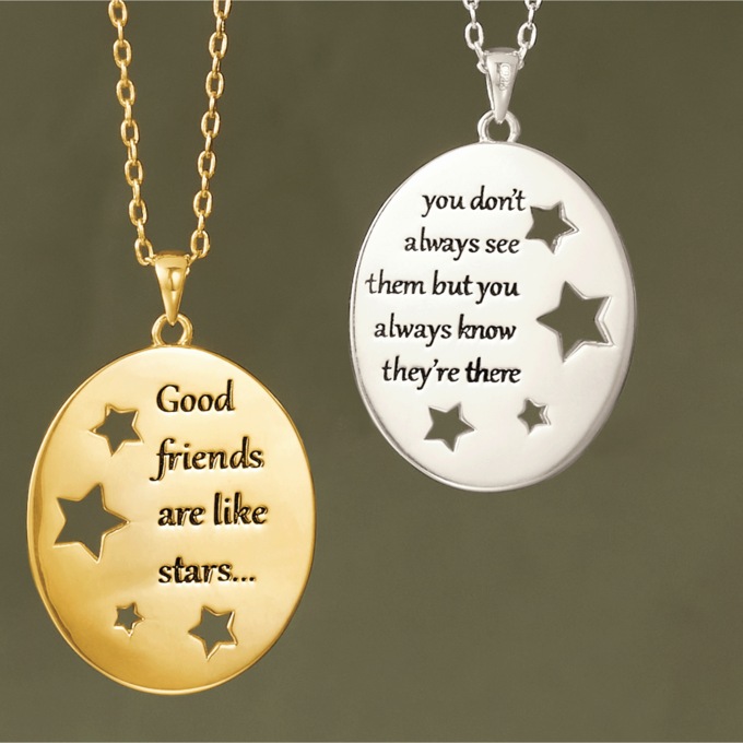 Sterling Silver Friends Pendant, , large