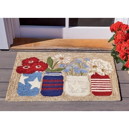Stars and Stripes Indoor/Outdoor Mat - 20&quot; X 30&quot;, , large