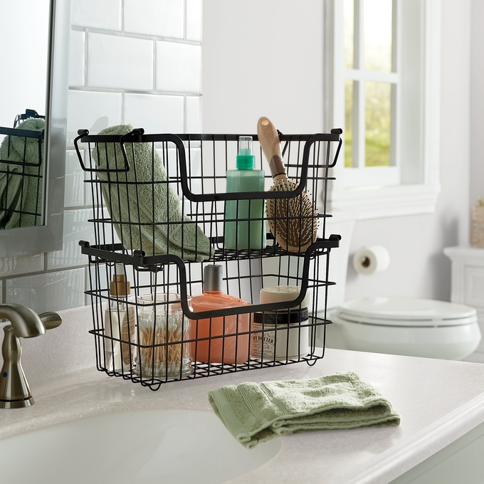 Stackable Metal Pantry Bin, , large