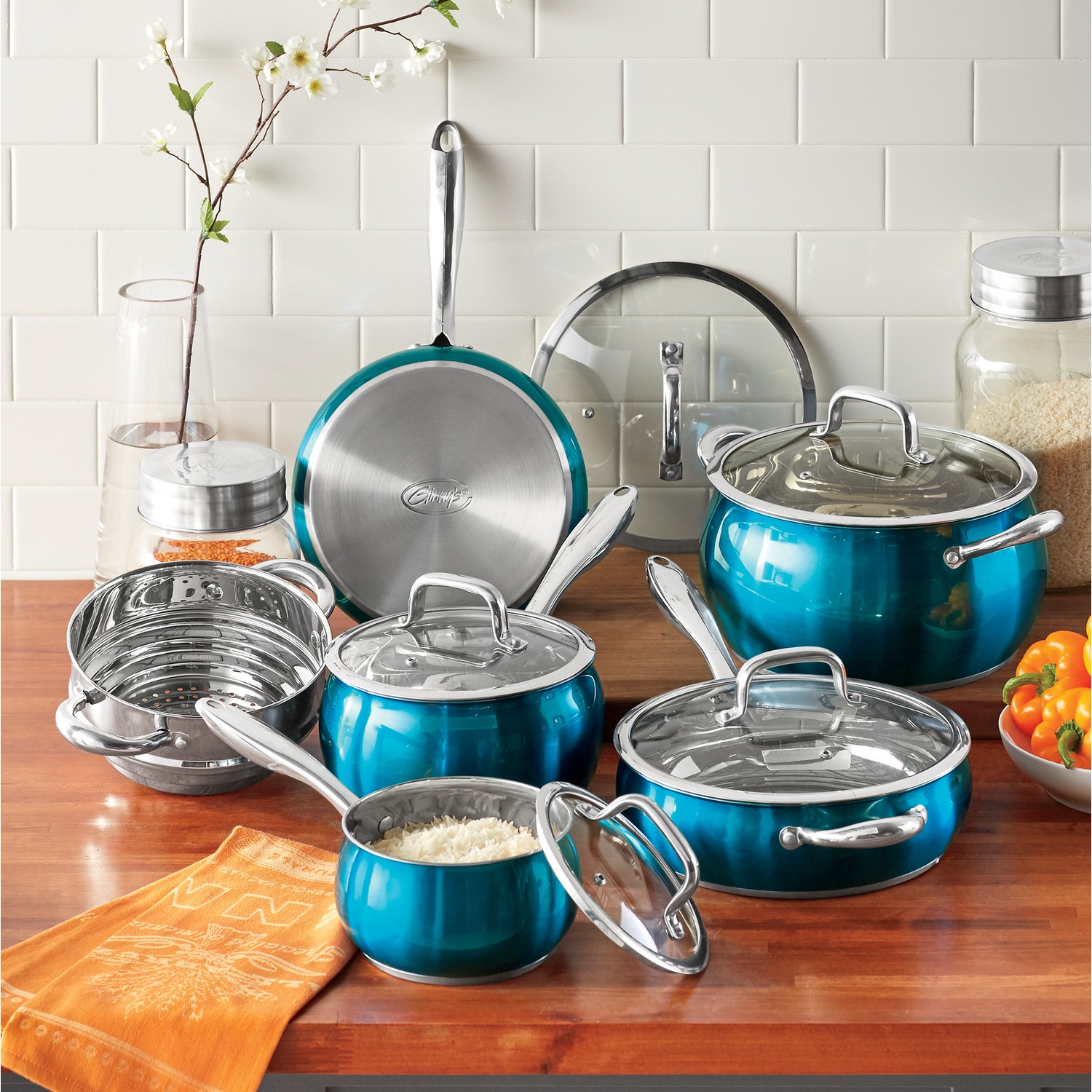 Stainless Steel Belly-Shaped Cookware Set by Ginny's ...