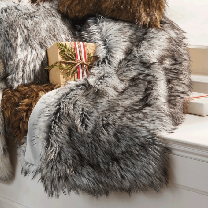 Faux-Fur Throw, , large