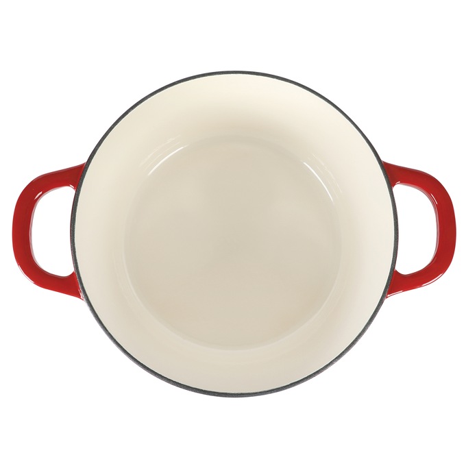 Crock Pot Artisan 6-qt. Enameled Cast Iron Dutch Oven with Lid, Gradient Red, large