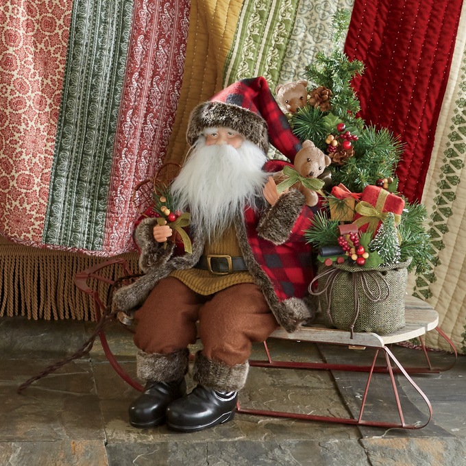 Santa with Sleigh, , large