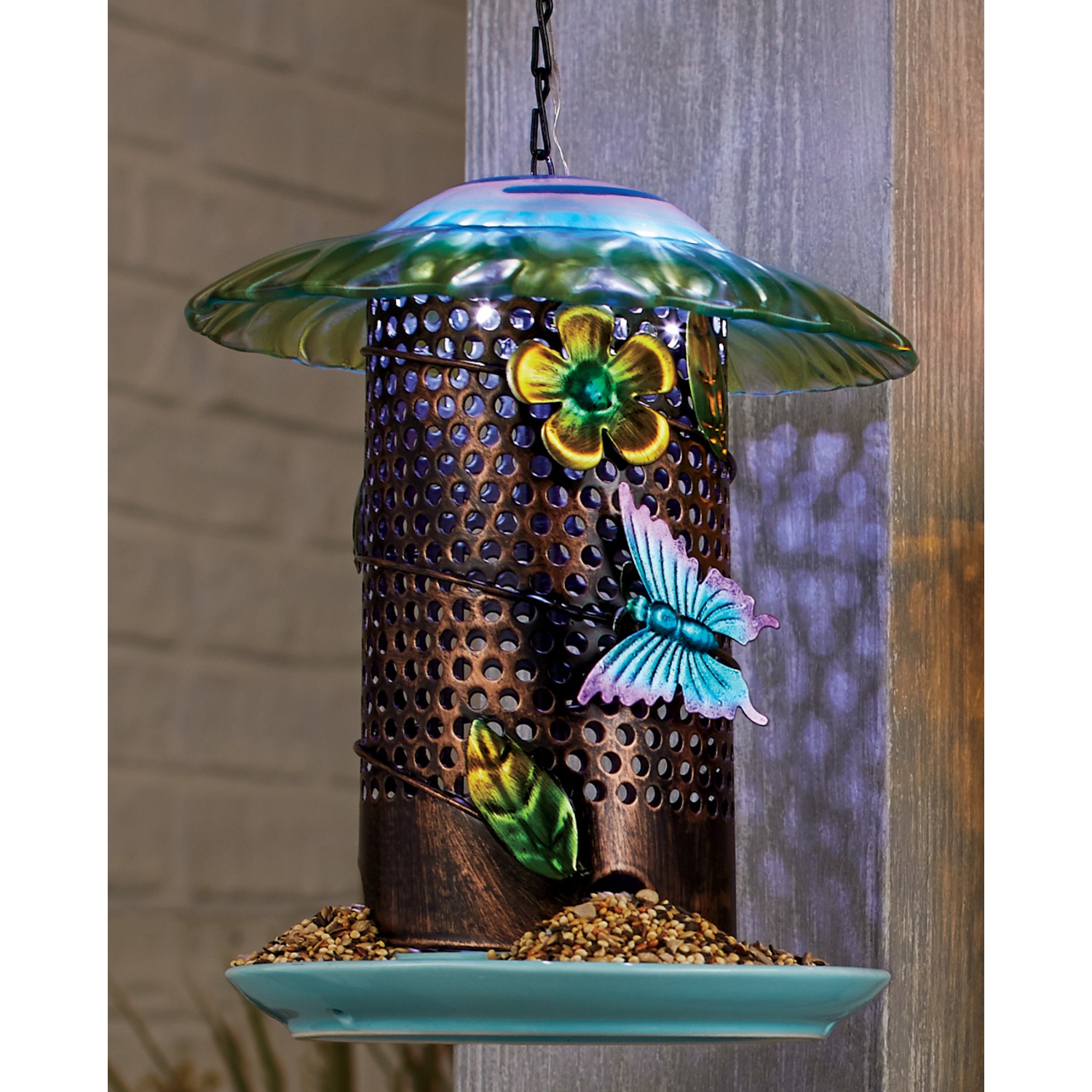 Solar Bird Feeder Country Door