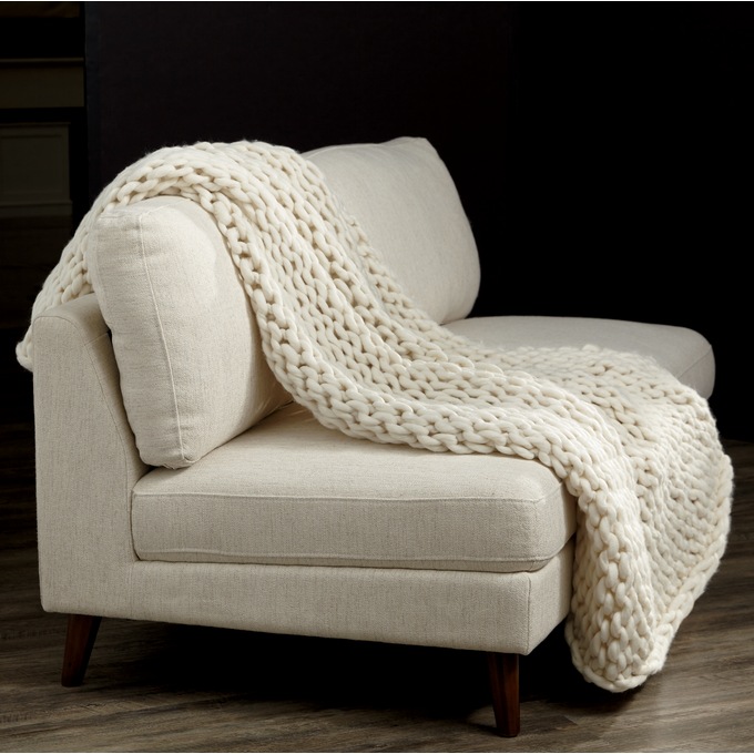 Chunky Knit Throw, , large