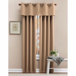 Color Connection Solid Thermal Grommet Valance, , large