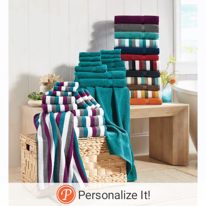 12-Piece Serene Cotton Terry Bath Towel Set, , large