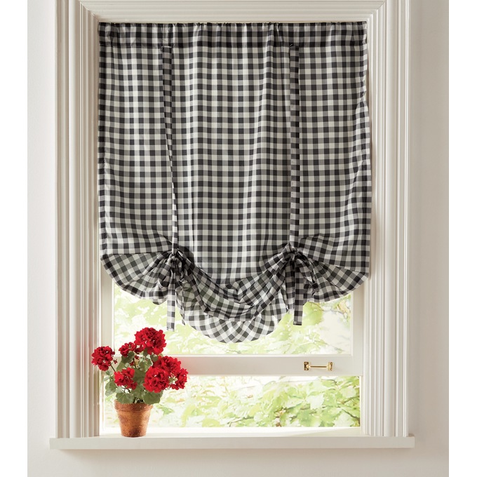 Gingham Check Tie Shade Country Door
