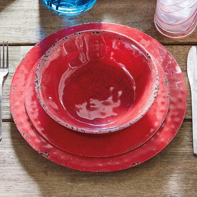Mauna 12-Piece Melamine Dinnerware Set, , large