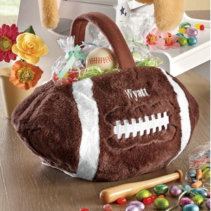 Personalized Football Easter Basket, , large