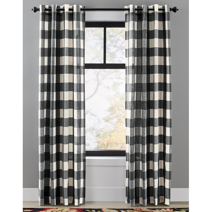 96 inch buffalo plaid curtains