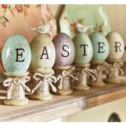 Set of 6 Easter Eggs, , large
