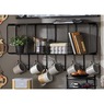 Wire Wall Shelf with Hooks, , large